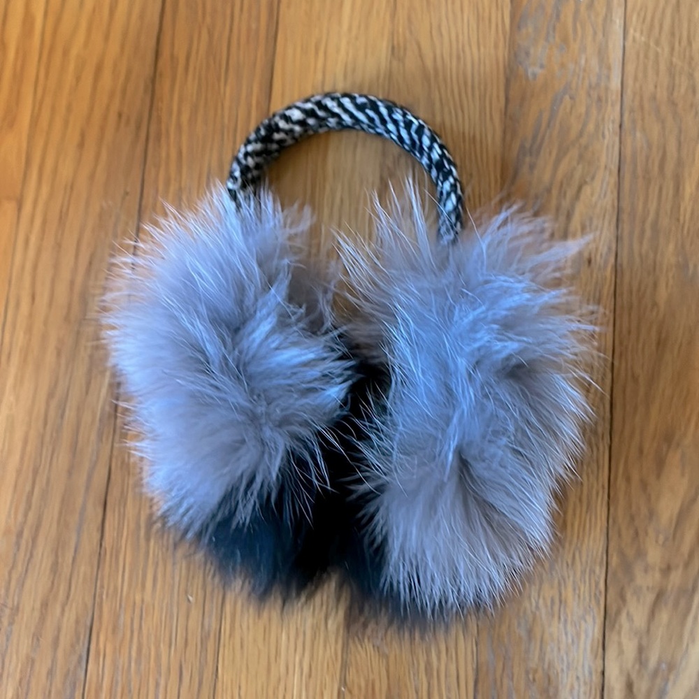 Eugenia Kim grey black fur ear muffs